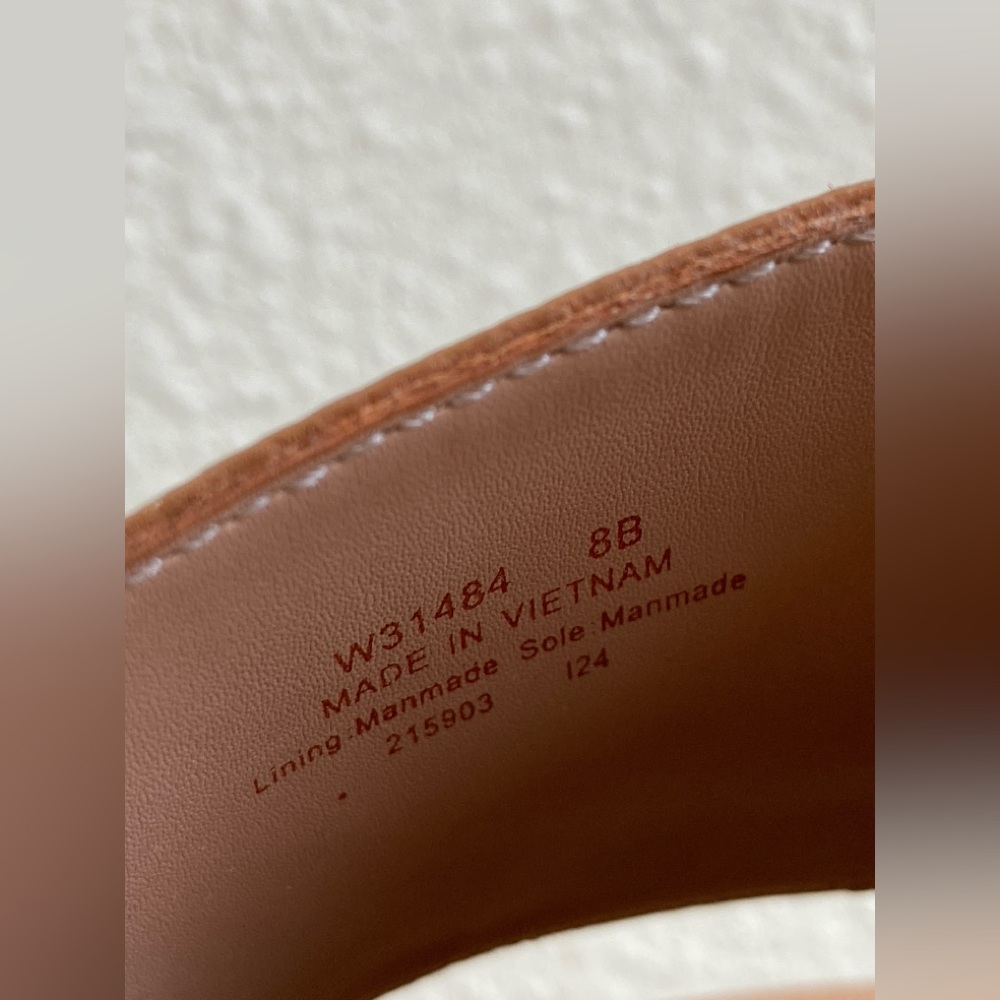 Cole Haan Caramel Leather Calli Single-Band Slide Mule Sandals Size 8B - Picture 6 of 10